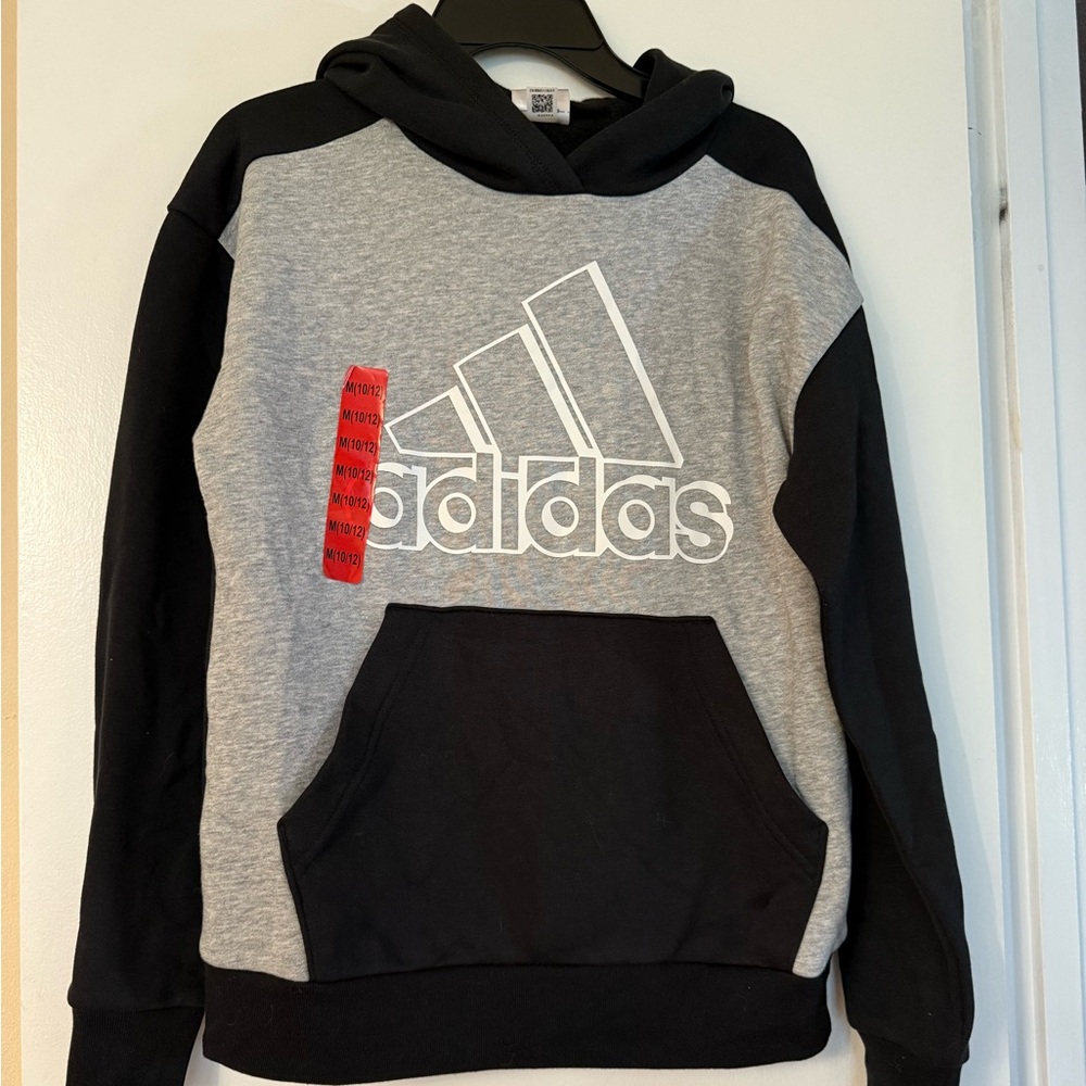 Adidas Black and Light Gray Sweatsuit